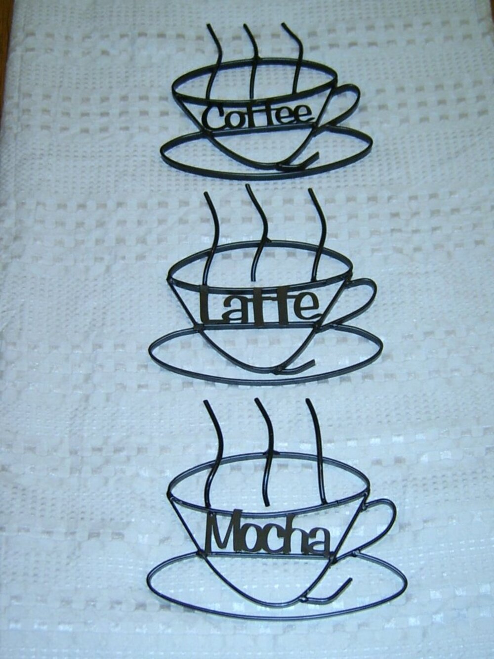 Metal Coffee Wall Hanging Decor, Set of 3